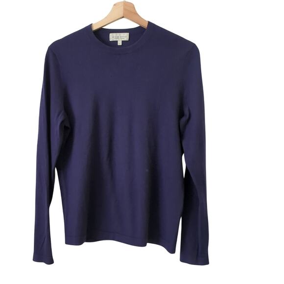 Neiman Marcus Womens 100% Cashmere Sweater Small Purple Blue Superfine Light - Picture 1 of 5